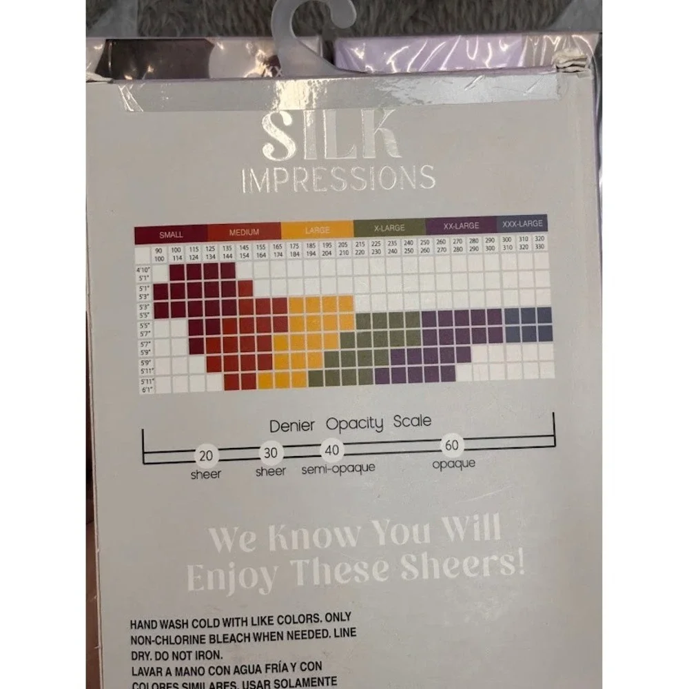 Silk Impressions 3pk 2pr Ultra Fine Sheer Pantyhose XXL Black High Waist Tights